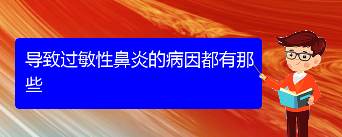 (貴陽專業(yè)治過敏性鼻炎)導致過敏性鼻炎的病因都有那些(圖1)