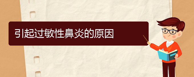 (貴陽哪個醫(yī)院治過敏性鼻炎)引起過敏性鼻炎的原因(圖1)