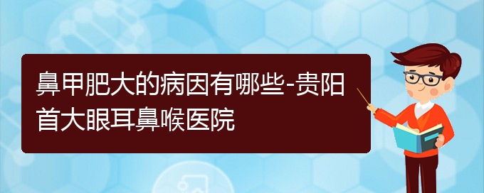 (貴陽(yáng)治療鼻甲肥大價(jià)格是多少)鼻甲肥大的病因有哪些-貴陽(yáng)首大眼耳鼻喉醫(yī)院(圖1)