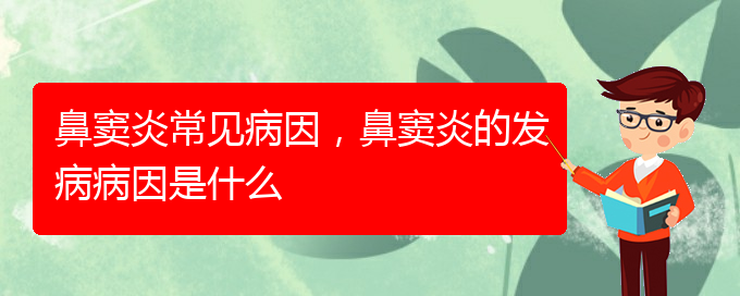 (貴陽治療鼻竇炎的醫(yī)院是哪家)鼻竇炎常見病因，鼻竇炎的發(fā)病病因是什么(圖1)