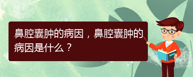 (貴陽中醫(yī)可以看鼻腔腫瘤嗎)鼻腔囊腫的病因，鼻腔囊腫的病因是什么？(圖1)